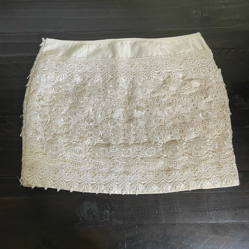Lacy mini skirt